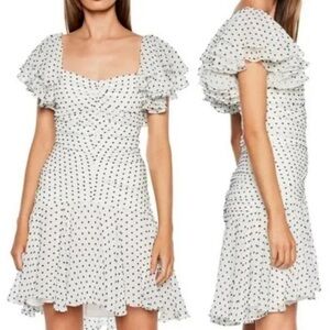 Bardot Jessi Polka Dot Ruffle Dress. Size small